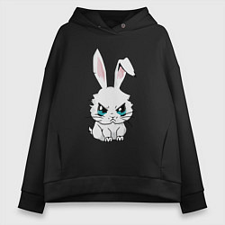Женское худи оверсайз Кролик злится