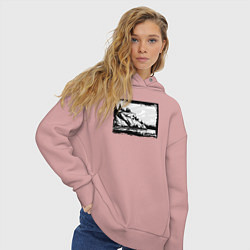 Толстовка оверсайз женская Дикие тропы и оффроад, цвет: пыльно-розовый — фото 2