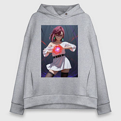 Женское худи оверсайз Дандадан: Момо фаербол