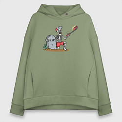 Женское худи оверсайз Селфи скелетик