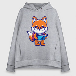 Женское худи оверсайз Лисичка с книгой