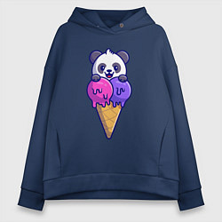 Женское худи оверсайз Panda ice cream