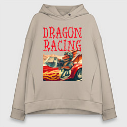 Женское худи оверсайз Dragon cool racer - ai art