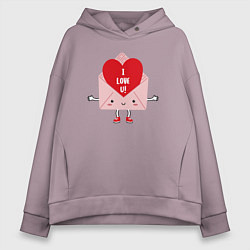 Женское худи оверсайз Письмо любви