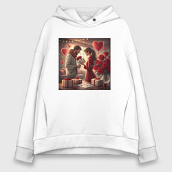 Женское худи оверсайз Любовь двоих