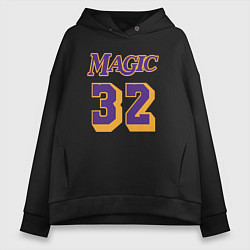Толстовка оверсайз женская Magic 32, цвет: черный