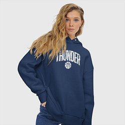 Толстовка оверсайз женская Thunder, цвет: тёмно-синий — фото 2