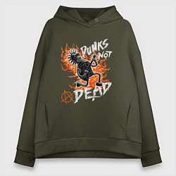 Женское худи оверсайз Панк-рок с Бендером из Футурамы