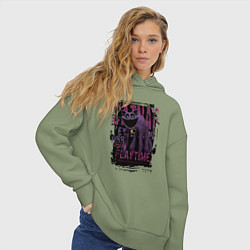 Толстовка оверсайз женская Кот дремот Catnap, цвет: авокадо — фото 2