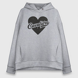 Толстовка оверсайз женская Heart Cavaliers, цвет: меланж