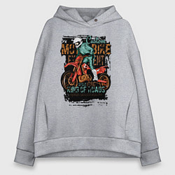 Женское худи оверсайз Кроссовый мотоцикл