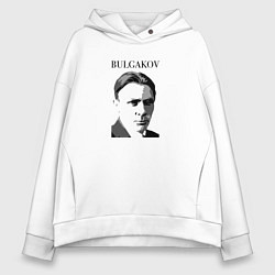 Женское худи оверсайз Михаил Булгаков портрет в черно-белом