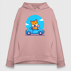 Женское худи оверсайз Котик водитель