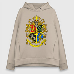 Женское худи оверсайз Хогвартс - герб