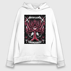 Толстовка оверсайз женская Metallica - royal arena Denmark, цвет: белый