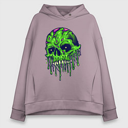 Женское худи оверсайз Green skull