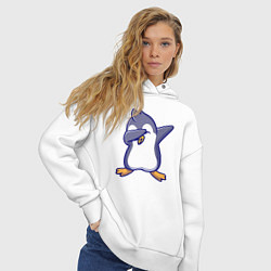 Толстовка оверсайз женская Dab penguin, цвет: белый — фото 2