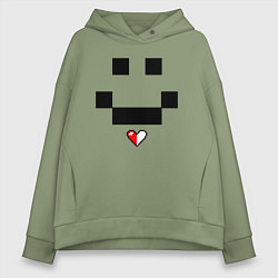 Женское худи оверсайз Minecraft улыбка и любовь