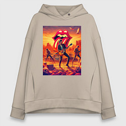 Женское худи оверсайз Rolling Stones - outdoor performance