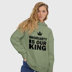 Толстовка оверсайз женская Moriarty is our king, цвет: авокадо — фото 2