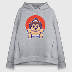 Женское худи оверсайз Маленький сумоист