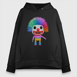Женское худи оверсайз Cartoon clown colorful
