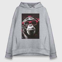 Женское худи оверсайз Мартышка в очках