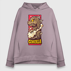 Толстовка оверсайз женская Pink godzilla, цвет: сиреневый