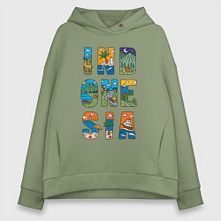 Женское худи оверсайз Индонезия