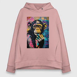Женское худи оверсайз Cute monkey
