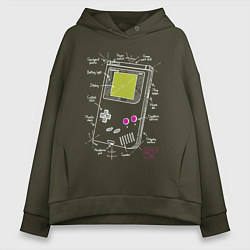 Женское худи оверсайз Game boy console project