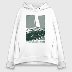 Женское худи оверсайз Постер спорткара