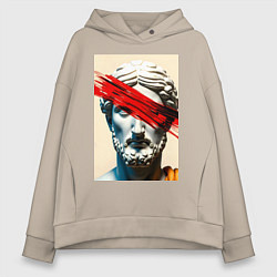 Женское худи оверсайз Штрих на античной статуе