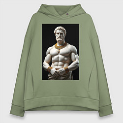 Женское худи оверсайз Античный герой с цепочкой