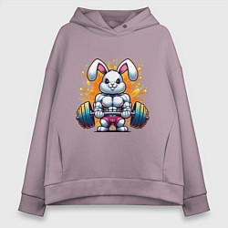 Женское худи оверсайз Gym bunny barbell