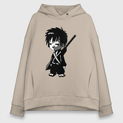 Женское худи оверсайз Маленький воин-самурай
