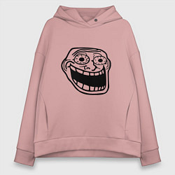 Женское худи оверсайз Омега тролл фейс мем