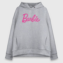 Женское худи оверсайз Барби надпись