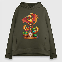 Женское худи оверсайз Весы в тени дракона