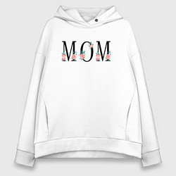 Женское худи оверсайз Надпись мама на английском