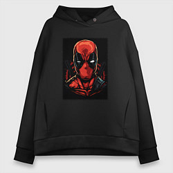 Женское худи оверсайз Дэдпул ярость