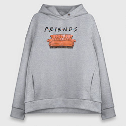 Женское худи оверсайз Friends - logo