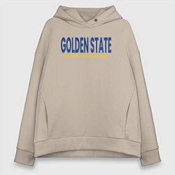 Толстовка оверсайз женская Golden State basketball, цвет: миндальный