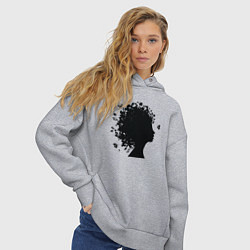 Толстовка оверсайз женская Весенняя красавица, цвет: меланж — фото 2