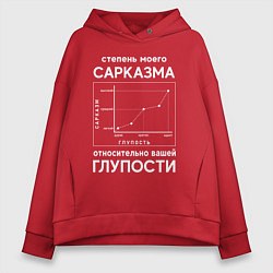 Женское худи оверсайз График сарказма