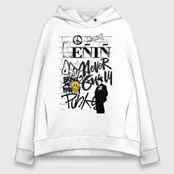 Женское худи оверсайз Lenin граффити