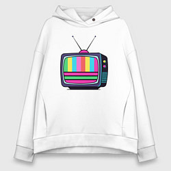 Женское худи оверсайз Старый телевизор
