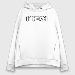 Женское худи оверсайз Inzoi белый логотип