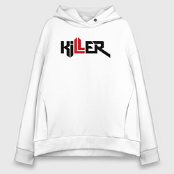 Толстовка оверсайз женская Killer, цвет: белый