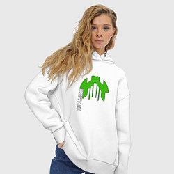 Толстовка оверсайз женская Cortex зелёный aneurism iv, цвет: белый — фото 2